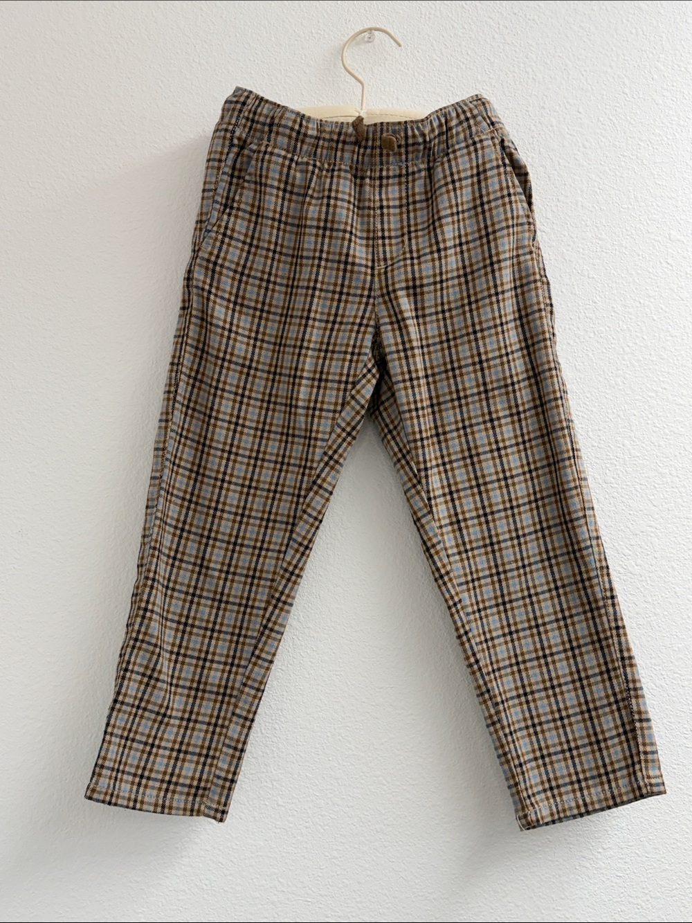 H&M kids Plaid Elastic-Waist Pants size 5T